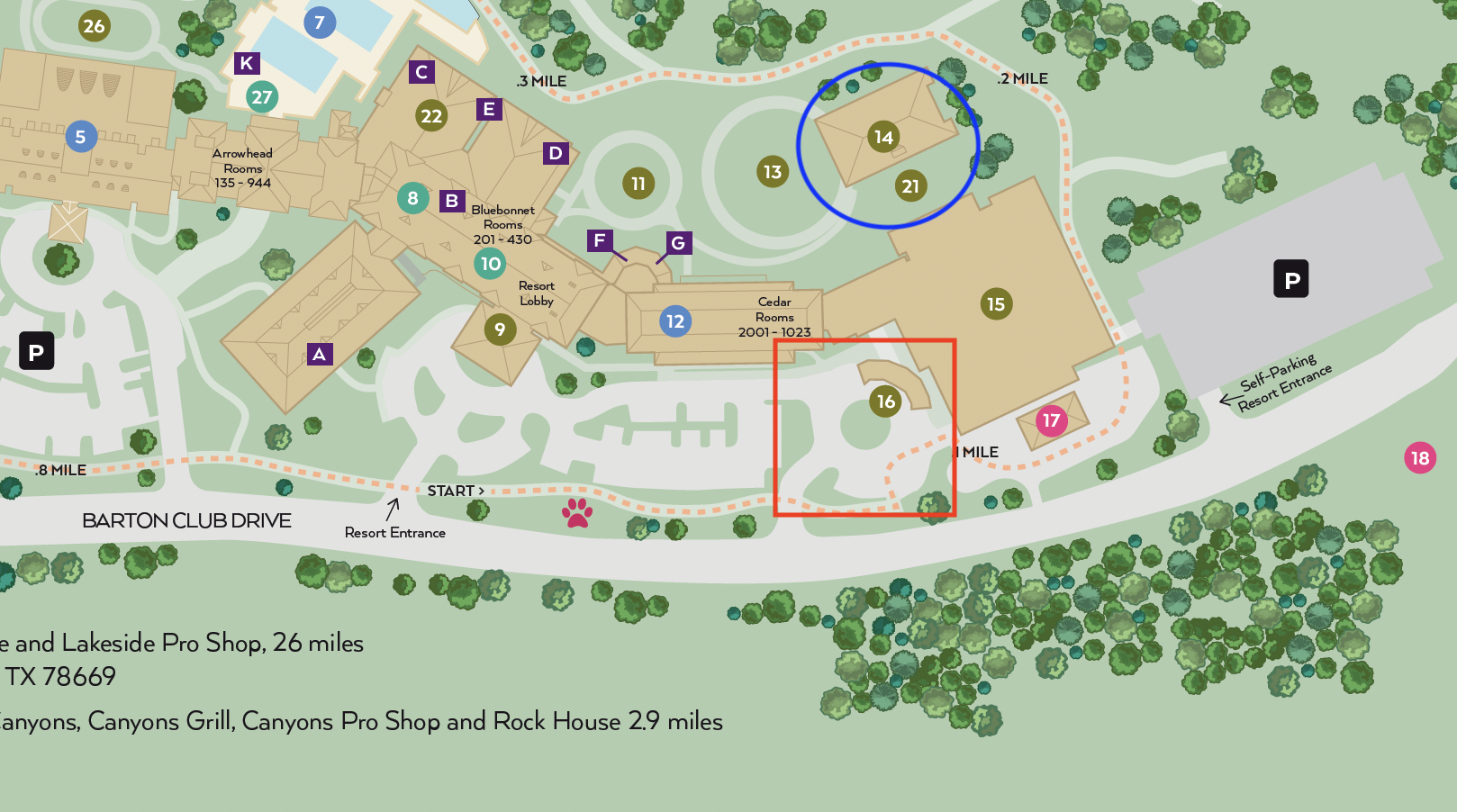 Omni Barton Creek Resort Map