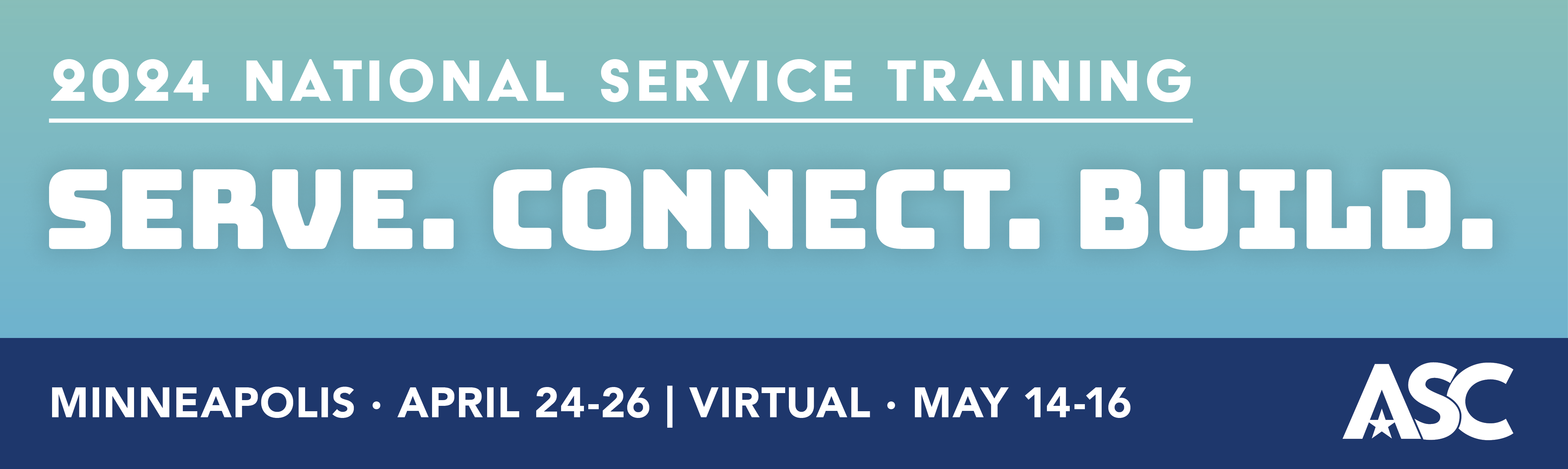 Decorative image. 2024 National Service Training web banner.