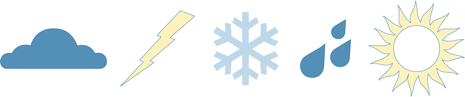 weather related images from the NWA logo.