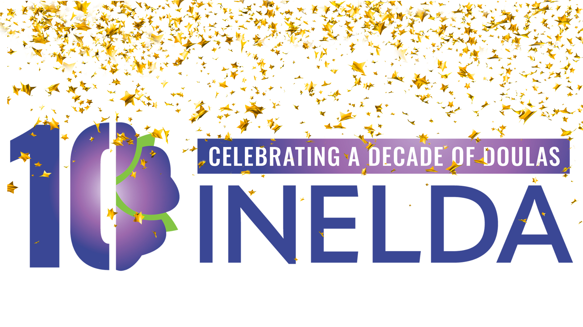 INELDA 10 Year Logo Celebrating A Decade of Doulas