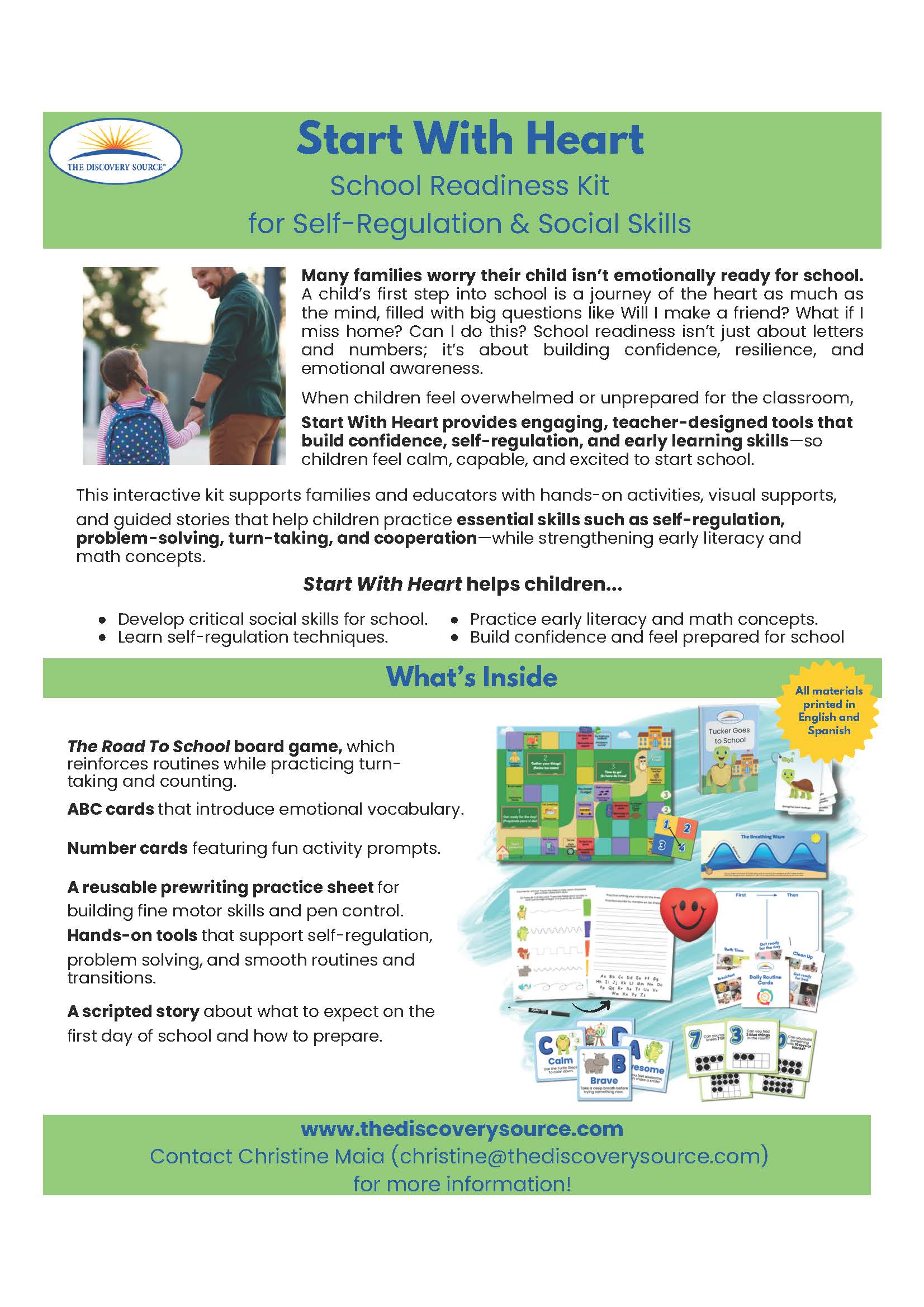 The Discovery Source School Readiness Kit Flyer